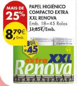 Pingo Doce papel higienico compacto extra xxl renova promoção