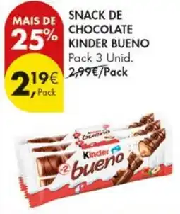 Pingo Doce snack de chocolate kinder bueno promoção