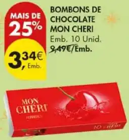 Pingo Doce bombons de chocolate mon cheri promoção