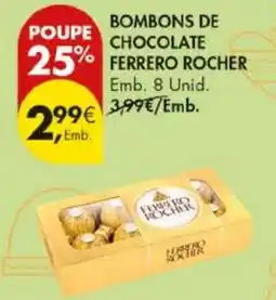 Pingo Doce bombons de chocolate ferrero rocher promoção