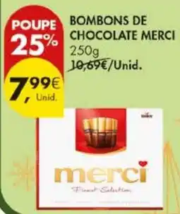 Pingo Doce Bombons de chocolate merci promoção