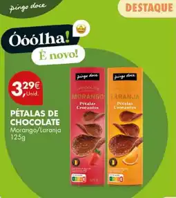 Pingo Doce Pétalas de chocolate morango/laranja promoção