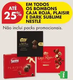 Pingo Doce Em todos os bombons caja roja, plaisir e dark sublime nestlé promoção