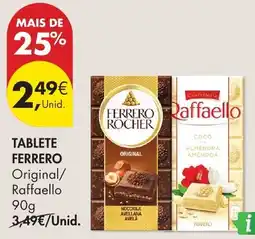 Pingo Doce Tablete Ferrero Original/Raffaello promoção
