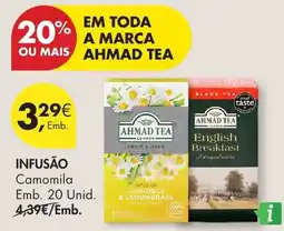 Pingo Doce Infusão Camomila Ahmad Tea promoção