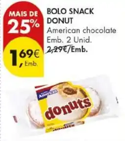 Pingo Doce Bolo snack donut american chocolate promoção