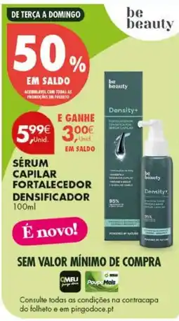 Pingo Doce Sérum capilar fortalecedor densificador be beauty promoção