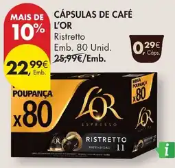 Pingo Doce Cápsulas de café l'or ristretto promoção