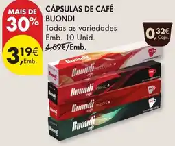 Pingo Doce Cápsulas de café buondi promoção