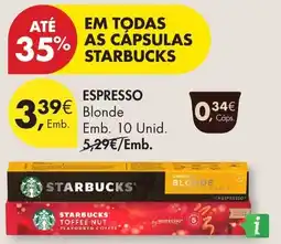 Pingo Doce starbucks espresso blonde promoção