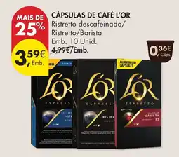 Pingo Doce Cápsulas de café l'or promoção