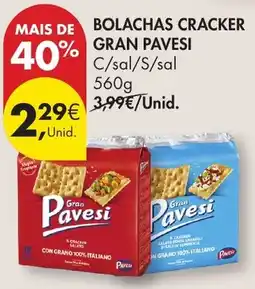 Pingo Doce Bolachas cracker gran pavesi promoção