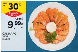 Continente Camarão 30/50 cozido promoção