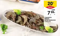 Continente Camarão médio 60/80 vannamei congelado promoção