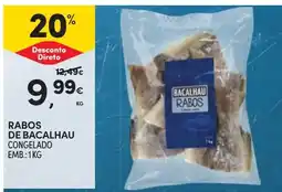 Continente Rabos de bacalhau congelado promoção