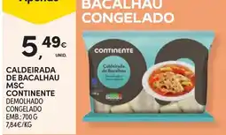 Continente Caldeirada de bacalhau msc continente promoção
