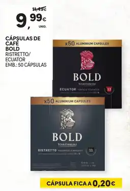 Continente Cápsulas de café bold ristretto/ equator promoção