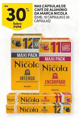 Continente Cápsulas de café de alumínio nicola promoção