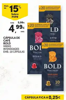Continente Cápsula de café bold várias intensidades promoção
