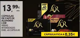 Continente Cápsulas de café de alumínio l'or promoção
