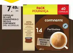 Continente cápsulas de café compatíveis c/ delta q continente promoção