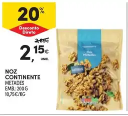 Continente Noz continente metades promoção