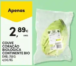 Continente couve coração biológica continente bio promoção