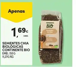 Continente Sementes chia biológicas continente bio promoção