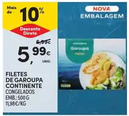 Continente Filetes de garoupa continente promoção