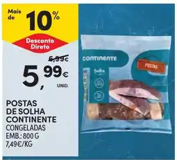 Continente Postas de solha continente promoção