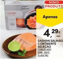 Continente Sashimi salmão continente seleção promoção