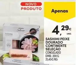 Continente Sashimi peixe dourado continente seleção promoção