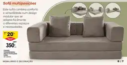Continente Sofá compressivo multi-posições kasa promoção