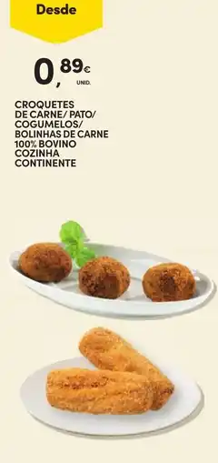 Continente Croquetes de carne/ pato/ cogumelos/ bolinhas de carne 100% bovino cozinha continente promoção
