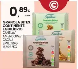 Continente Granola bites continente equilíbrio promoção