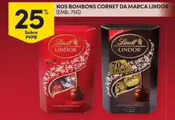Continente Nos bombons cornet da marca lindor promoção
