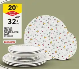 Continente serviço 12 peças florès rustic kasa promoção