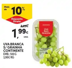 Continente Uva branca s/ grainha continente promoção