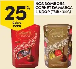 Continente Nos bombons cornet da marca lindor promoção
