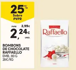 Continente Bombons de chocolate raffaello promoção