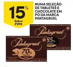 Continente Numa seleção de tabletes e chocolate em po da marca pantagruel promoção