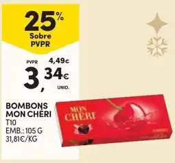 Continente Bombons mon cheri promoção