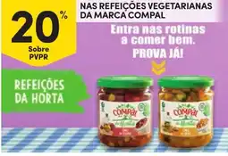 Continente Nas refeições vegetarianas da marca compal promoção