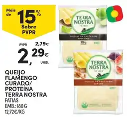 Continente queijo flamengo curado/ proteína terra nostra promoção