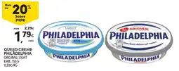 Continente Queijo creme philadelphia original/light promoção