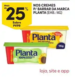 Continente Nossos cremes p/ barrar da marca planta promoção
