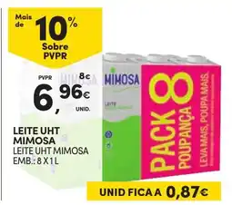 Continente Leite uht mimosa promoção