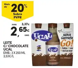 Continente Leite c/ chocolate ucal promoção