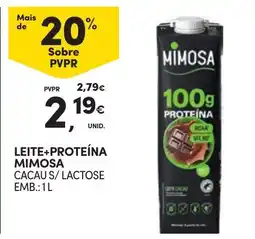 Continente Leite+proteína mimosa cacau s/lactose promoção