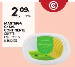 Continente Manteiga c/ sal continente promoção